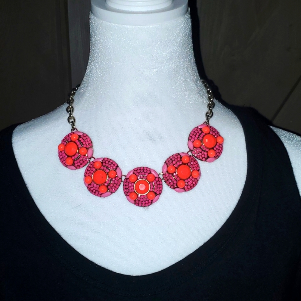 J.Crew Orange/Pink Necklace